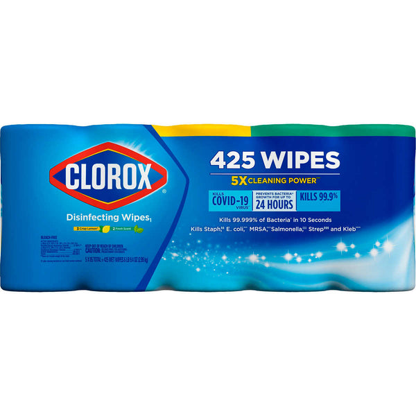 Clorox Disinfecting Wipes, Variety Pack, 85-count, 5-pack