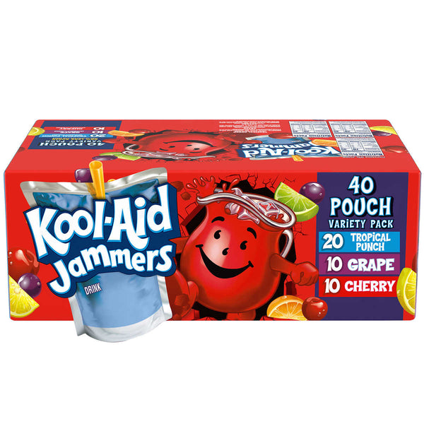 Kool-Aid Jammers, Variety Pack , 6 fl oz, 40-count